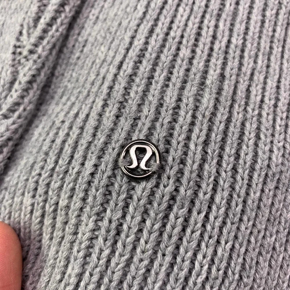 Lululemon the Sweater the Better Heathered Gray Crew Neck Size 4 Yoga Pilates - Picture 6 of 8